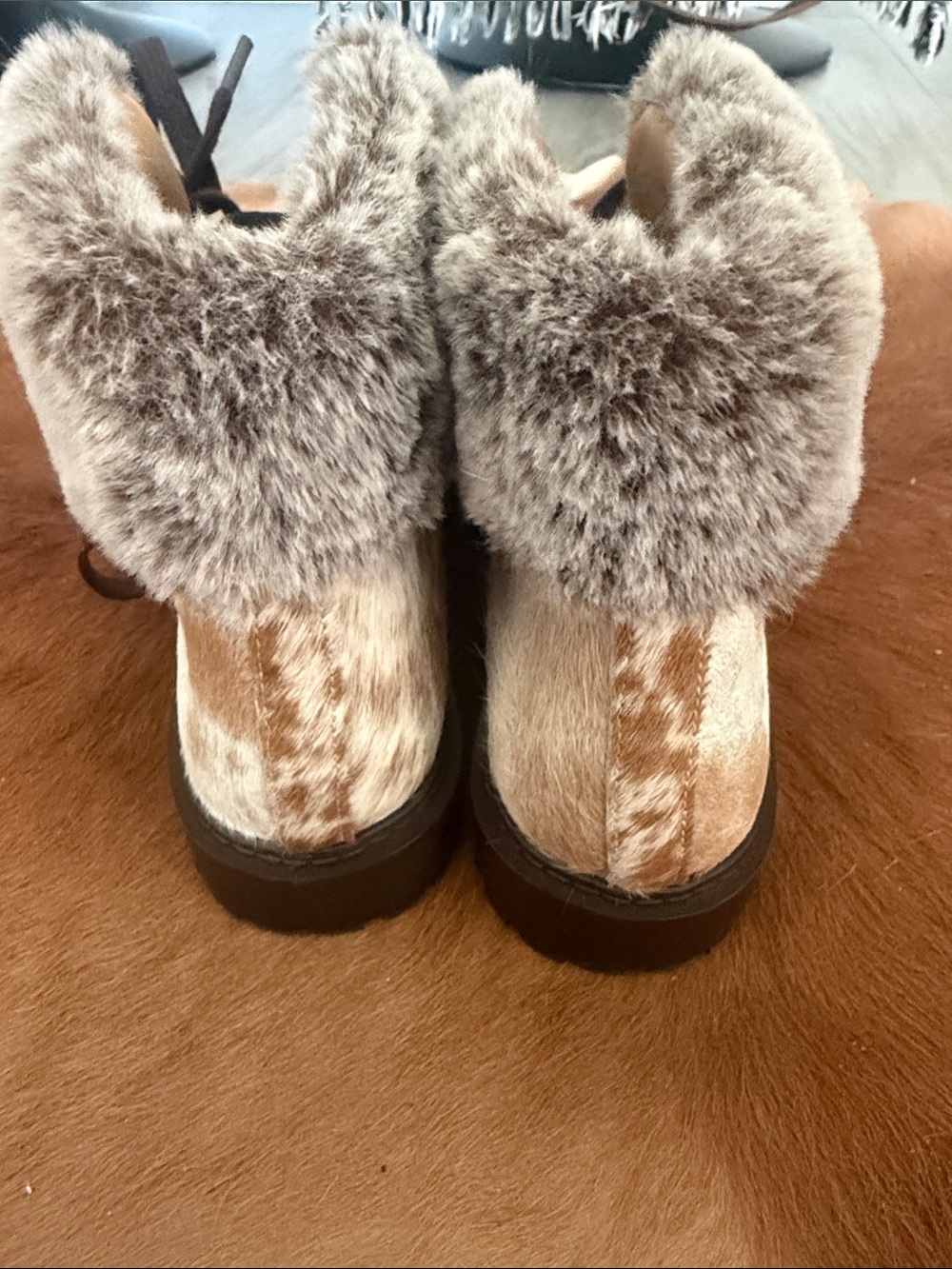 $110 Myra beaver turbulent combat boots 8 - Picture 7 of 8